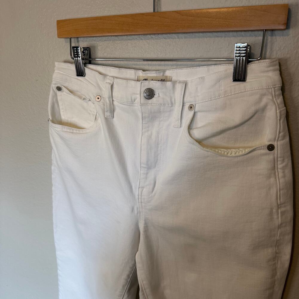 Madewell The High-Rise Slim Crop Boyjean White Size 27 - Picture 3 of 6